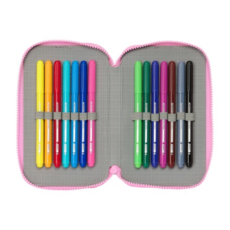 Astuccio Doppio Gabby's Dollhouse Party Rosa 12.5 x 19.5 x 4 cm 28 Pezzi