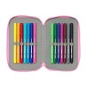 Astuccio Doppio Gabby's Dollhouse Party Rosa 12.5 x 19.5 x 4 cm 28 Pezzi
