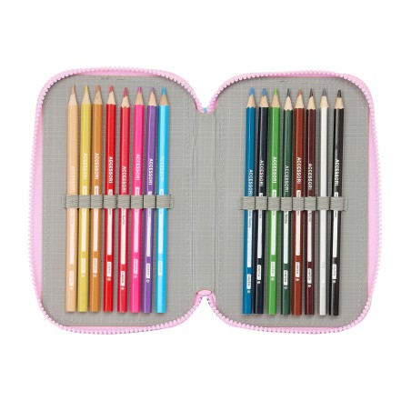 Plumier Triplo Frozen Cool days Violetta Blu cielo 12,5 x 19,5 x 5,5 cm 36 Pezzi
