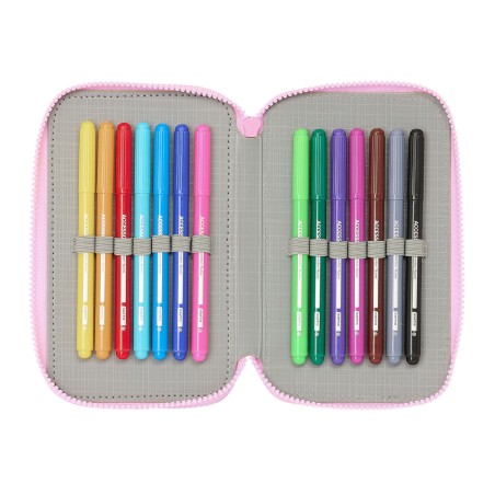 Plumier Triplo Frozen Cool days Violetta Blu cielo 12,5 x 19,5 x 5,5 cm 36 Pezzi