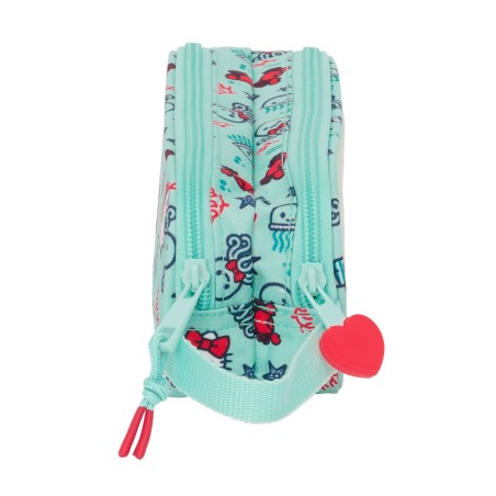 Portaoggetti Doppio Hello Kitty Sea lovers Turchese 21 x 8 x 6 cm