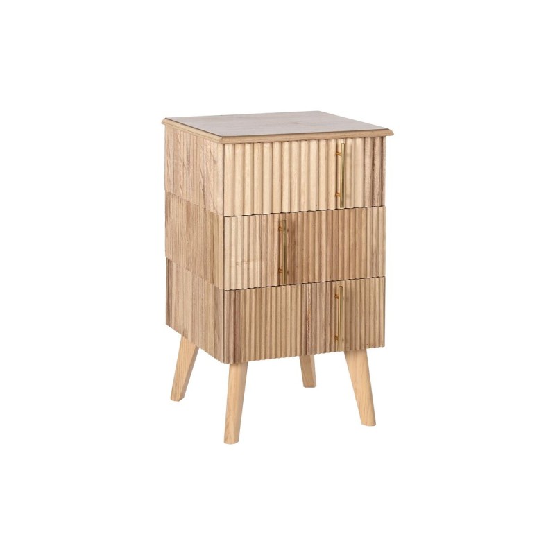 Comodino DKD Home Decor Dorato Marrone Chiaro Legno di paulownia Legno MDF 43 x 40 x 70 cm Comodino DKD Home Decor Dorato Marrone Chiaro Legno di paulownia Legno MDF 43 x 40 x 70 cm