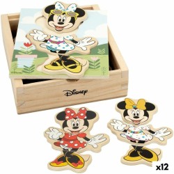 Puzzle di Legno per Bambini Disney + 2 Anni 19 Pezzi (12 Unità)