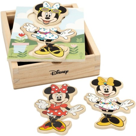Puzzle di Legno per Bambini Disney + 2 Anni 19 Pezzi (12 Unità)