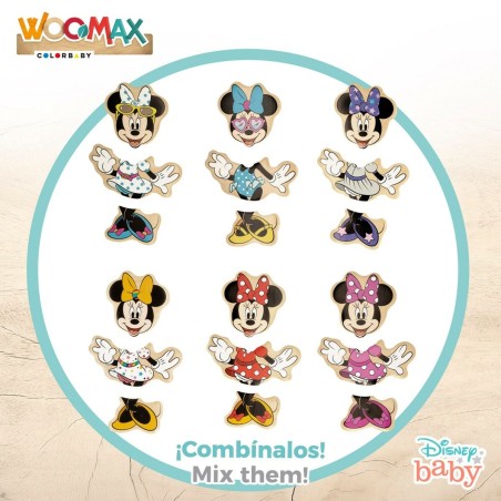 Puzzle di Legno per Bambini Disney + 2 Anni 19 Pezzi (12 Unità)