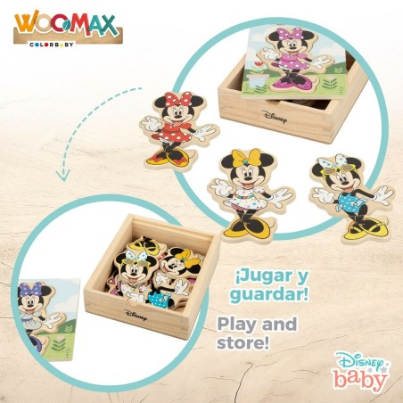 Puzzle di Legno per Bambini Disney + 2 Anni 19 Pezzi (12 Unità)