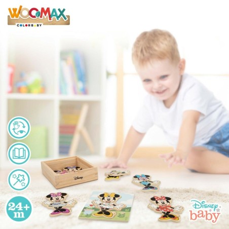 Puzzle di Legno per Bambini Disney + 2 Anni 19 Pezzi (12 Unità)