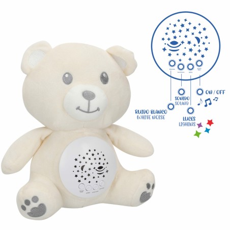 Peluche Proiettore LED Colorbaby Stoffa Plastica 20 x 25 x 12 cm (4 Unità)