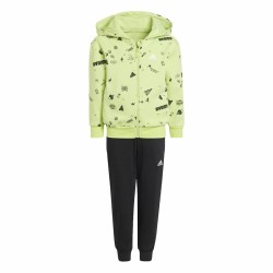 Tuta da Bambini Adidas Lk Bluv Q3 Verde 2 Pezzi