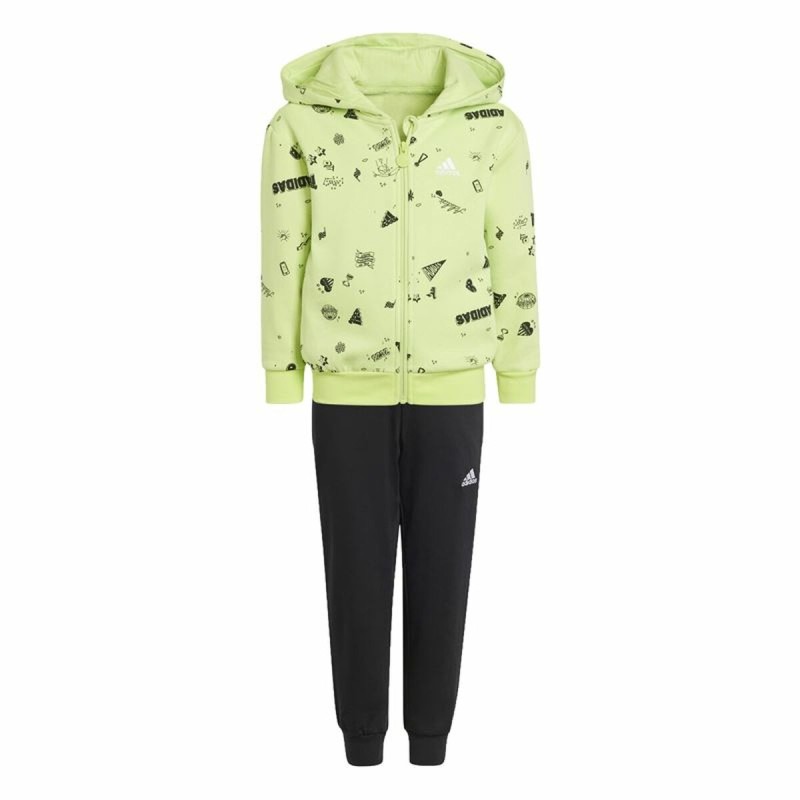 Tuta da Bambini Adidas Lk Bluv Q3 Verde 2 Pezzi