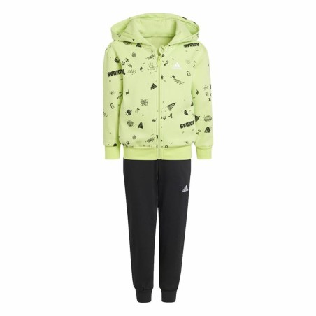 Tuta da Bambini Adidas Lk Bluv Q3 Verde 2 Pezzi
