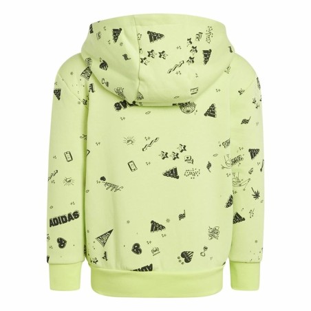 Tuta da Bambini Adidas Lk Bluv Q3 Verde 2 Pezzi