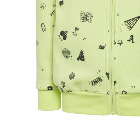 Tuta da Bambini Adidas Lk Bluv Q3 Verde 2 Pezzi