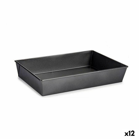 Stampo Rettangolare Kinvara CK31470 Grigio scuro Metallo Acciaio al carbonio 24 x 6,5 x 36,5 cm (12 Unità)