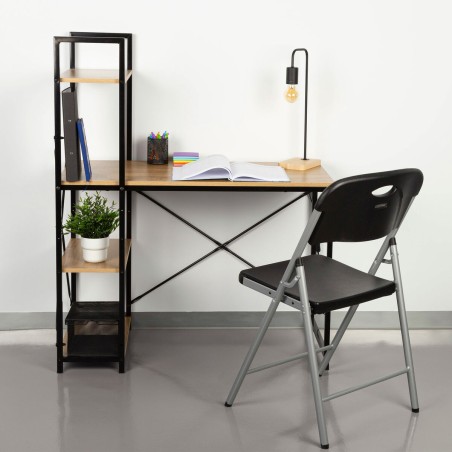Scrivania con scaffale Max Home Acciaio Melammina Truciolare 120 x 12 x 64 cm