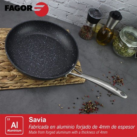 Padella Fagor Savia Alluminio Forgiato Grigio Ø 24 cm