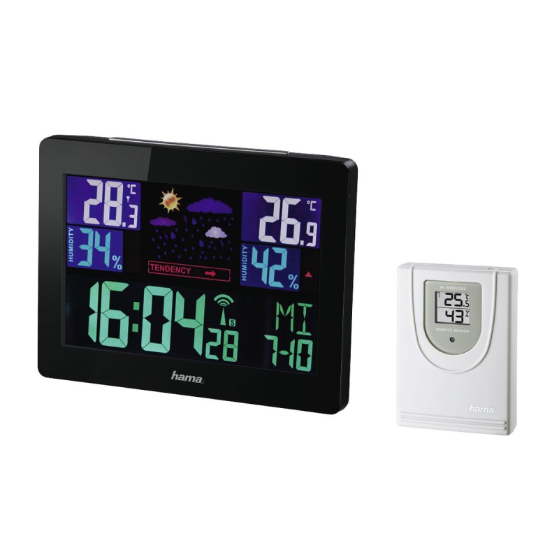 Stazione Meteorologica Multifunzione Hama Color EWS-1400 Nero Stazione Meteorologica Multifunzione Hama Color EWS-1400 Nero