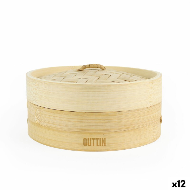 Vaporiera Quttin Bambù 20 x 8,5 cm (12 Unità) Vaporiera Quttin Bambù 20 x 8,5 cm (12 Unità)