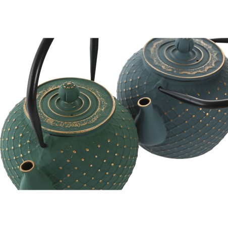 Teiera Home ESPRIT Azzurro Verde Acciaio inossidabile Ferro 1 L (2 Unità)