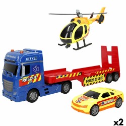 Camion Porta-veicoli Speed & Go 55 x 17 x 12 cm (2 Unità)