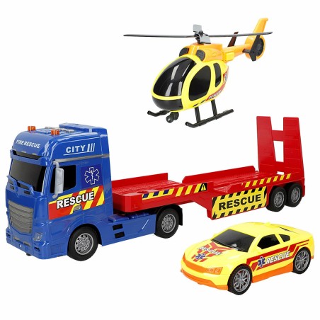 Camion Porta-veicoli Speed & Go 55 x 17 x 12 cm (2 Unità)
