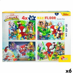 Set di 4 Puzzle Spidey 35 x 1,5 x 25 cm 48 Pezzi (6 Unità)
