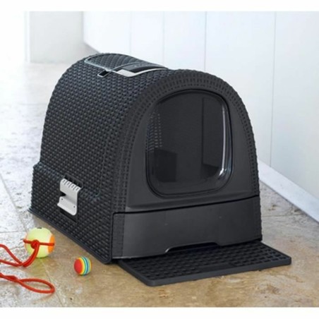Lettiera per Gatti Curver Antracite 51 x 38,5 x 39,5 cm Plastica (Plastica)