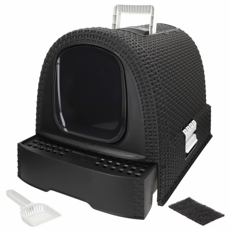 Lettiera per Gatti Curver Antracite 51 x 38,5 x 39,5 cm Plastica (Plastica)