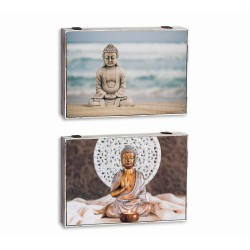 Tappi DKD Home Decor Buddha Contatore 46,5 x 6 x 31,5 cm 2 Unità Legno MDF