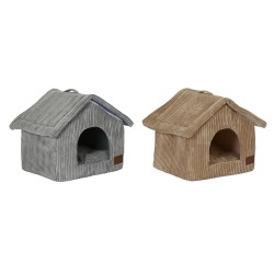 Letto per animali domestici DKD Home Decor 40 x 33 x 38 cm 48 x 37 x 40 cm Grigio Cammello Alluminio 2 Unità