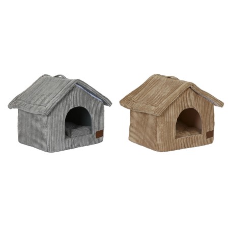 Letto per animali domestici DKD Home Decor 40 x 33 x 38 cm 48 x 37 x 40 cm Grigio Cammello Alluminio 2 Unità