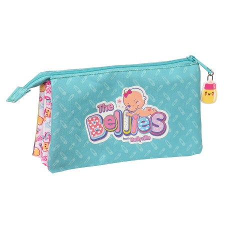 Portaoggetti Triplo The Bellies Viola Turchese Bianco 22 x 12 x 3 cm