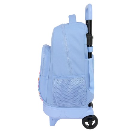 Zaino Scuola Smiley Joyful Azzurro Multicolore 33 x 45 x 22 cm