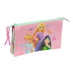 Portaoggetti Triplo Disney Princess Bloom Verde Rosa 22 x 12 x 3 cm