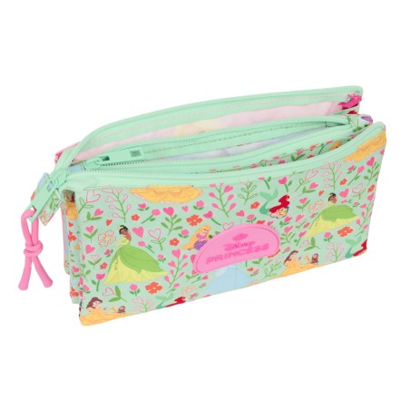Portaoggetti Triplo Disney Princess Bloom Verde Rosa 22 x 12 x 3 cm