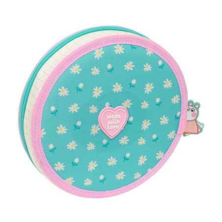 Astuccio per la Scuola con Accessori Peppa Pig Pretty flowers Giallo Menta 18 Pezzi