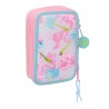 Astuccio per la Scuola con Accessori Barbie Painterly Rosa Blu cielo 12,5 x 19,5 x 5,5 cm 37 Pezzi