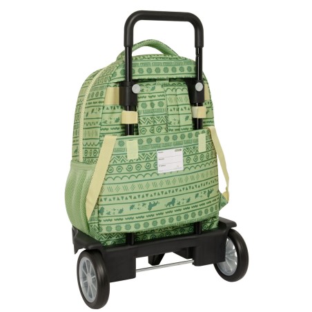 Trolley per la Scuola Mufasa Verde Beige 33 x 45 x 22 cm