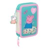 Astuccio per la Scuola con Accessori Peppa Pig Pretty flowers Giallo Menta 12.5 x 19.5 x 4 cm 29 Pezzi