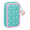 Astuccio per la Scuola con Accessori Peppa Pig Pretty flowers Giallo Menta 12.5 x 19.5 x 4 cm 29 Pezzi
