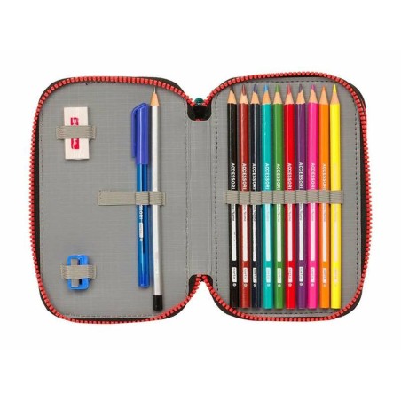 Astuccio Scuola My Hero Academia Nero 12.5 x 19.5 x 4 cm 28 Pezzi