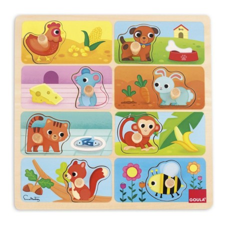 Puzzle di Legno per Bambini Goula My Favourite Food Legno