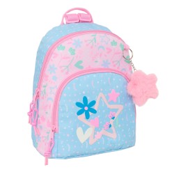 Zaino BlackFit8 Smile Rosa Azzurro Chiaro 25 x 30 x 13 cm Mini