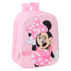 Zaino per Bambini Minnie Mouse Rosa 22 x 27 x 10 cm 3D