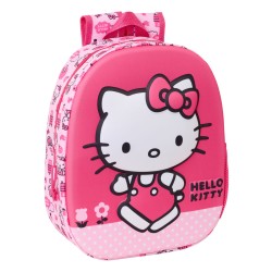 Zaino per Bambini Hello Kitty Rosa 27 x 33 x 10 cm 3D