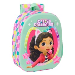 Zaino per Bambini Gabby's Dollhouse Multicolore 27 x 33 x 10 cm 3D