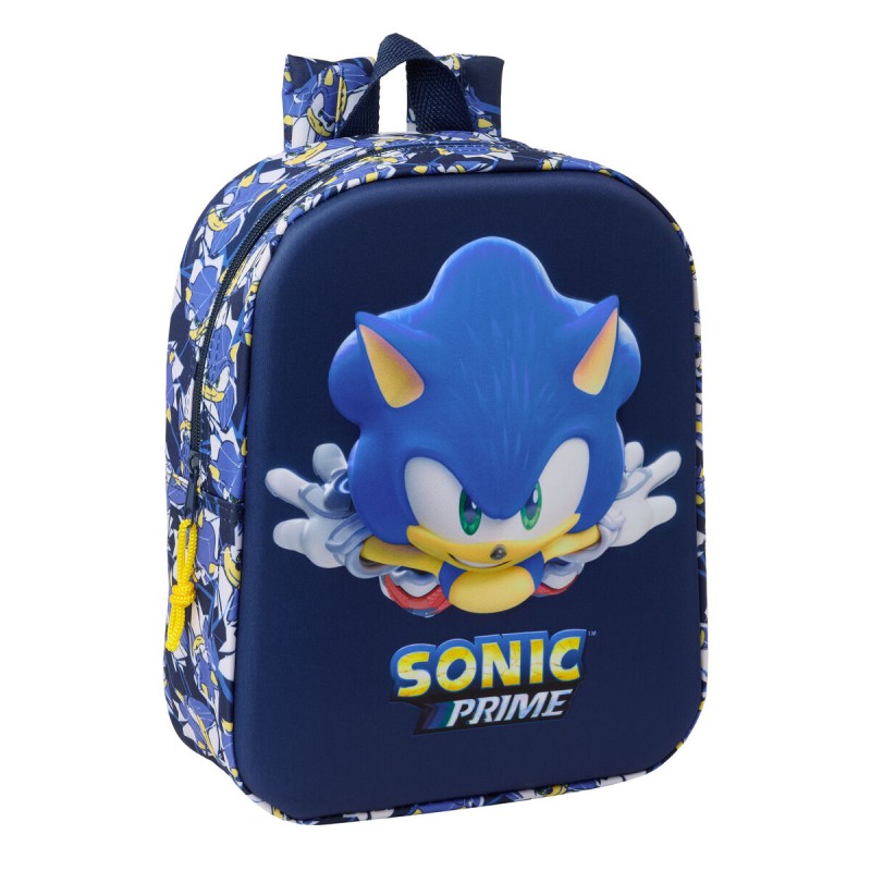 Zaino Scuola Sonic City Azzurro 22 x 27 x 10 cm Zaino Scuola Sonic City Azzurro 22 x 27 x 10 cm