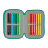 Plumier Triplo Real Betis Balompié Acquamarina 12,5 x 19,5 x 5,5 cm 37 Pezzi