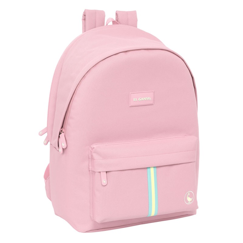 Zaino per PC Portatile e Tablet con Uscita USB El Ganso Basics Rosa