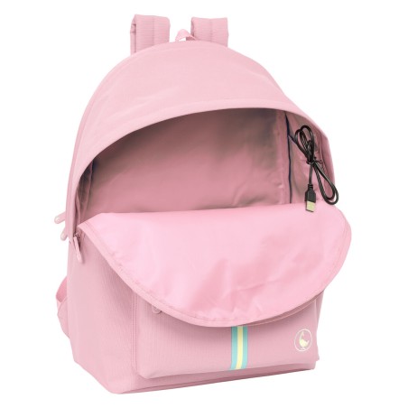 Zaino per PC Portatile e Tablet con Uscita USB El Ganso Basics Rosa